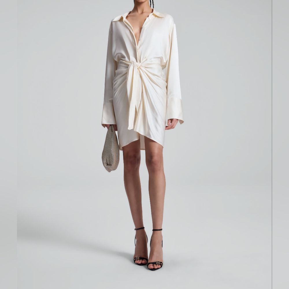 A.L.C. Elegant Cream Long Sleeve Dress